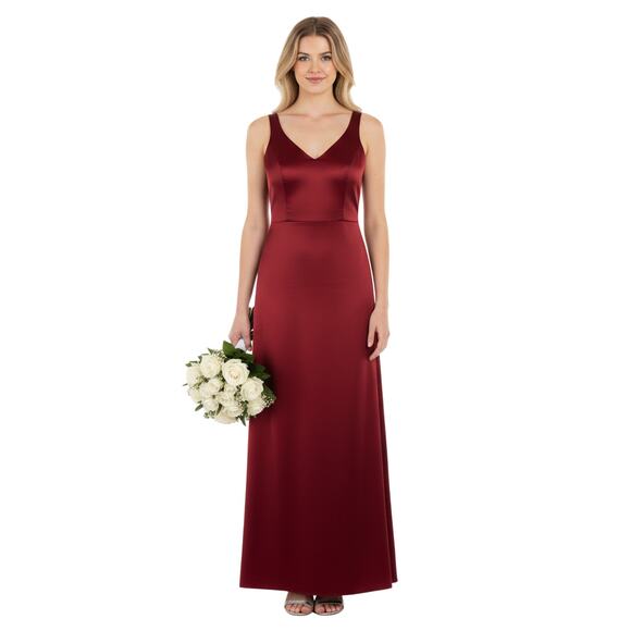 Show Me Your Mumu Jenn Maxi Dress Ruby Red Satin Women’s 3XL NWT - Picture 1 of 9